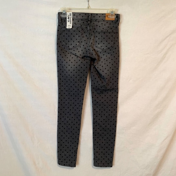 BETHANY MOTA Grey Polka Dot Skinny Ankle Jeans Jeggings Size 00R - Picture 6 of 15